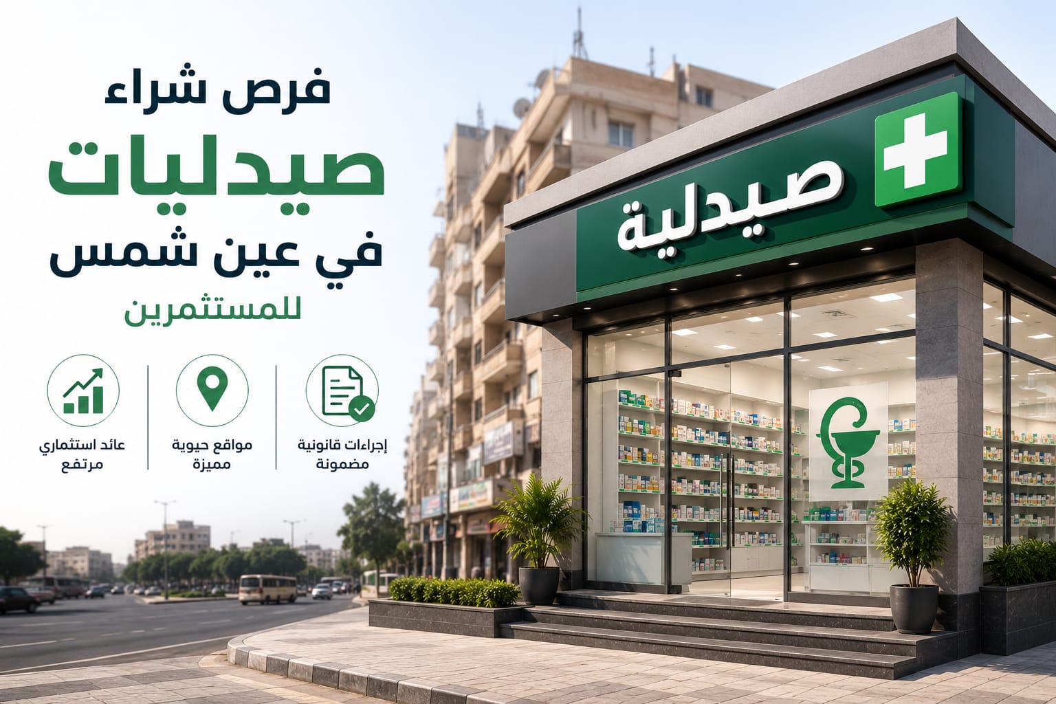 دليلك الاستثماري الشامل: فرص شراء الصيدليات في عين شمس