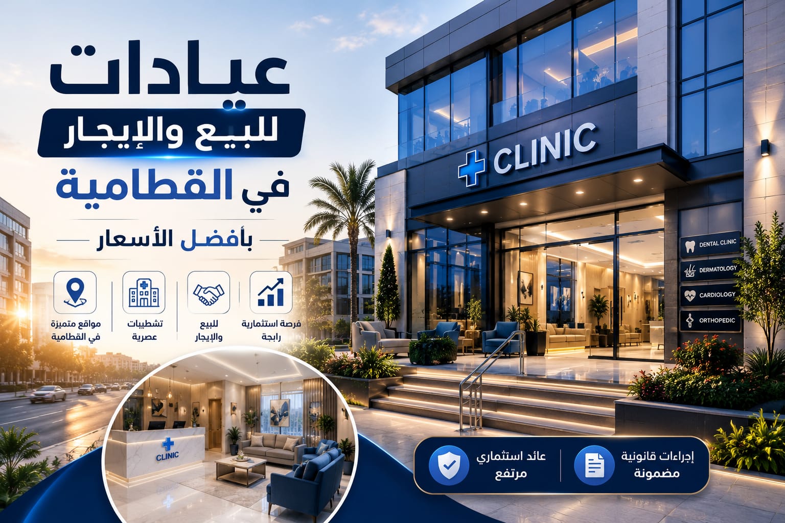 عيادات للبيع والإيجار في القطامية بأفضل الأسعار: استثمر في قلب القاهرة الجديدة