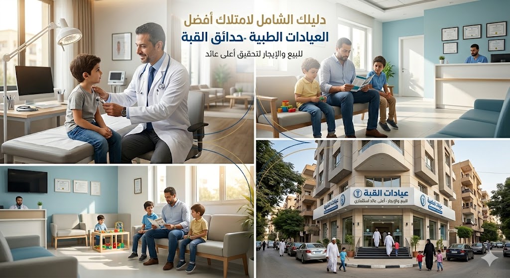 دليلك الشامل لامتلاك أفضل العيادات الطبية في حدائق القبة للبيع والإيجار لتحقيق أعلى عائد