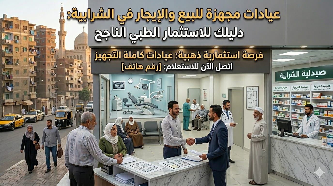 عيادات مجهزة للبيع والإيجار في الشرابية: دليلك للاستثمار الطبي الناجح