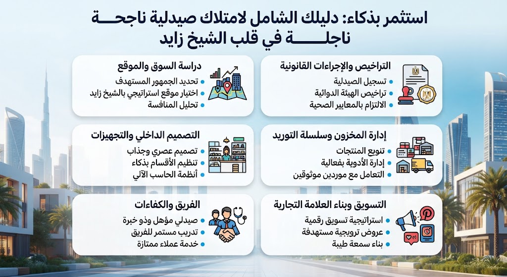 استثمر بذكاء: دليلك الشامل لامتلاك صيدلية ناجحة في قلب الشيخ زايد