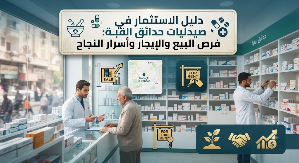 دليل الاستثمار في صيدليات حدائق القبة: فرص البيع والإيجار وأسرار النجاح