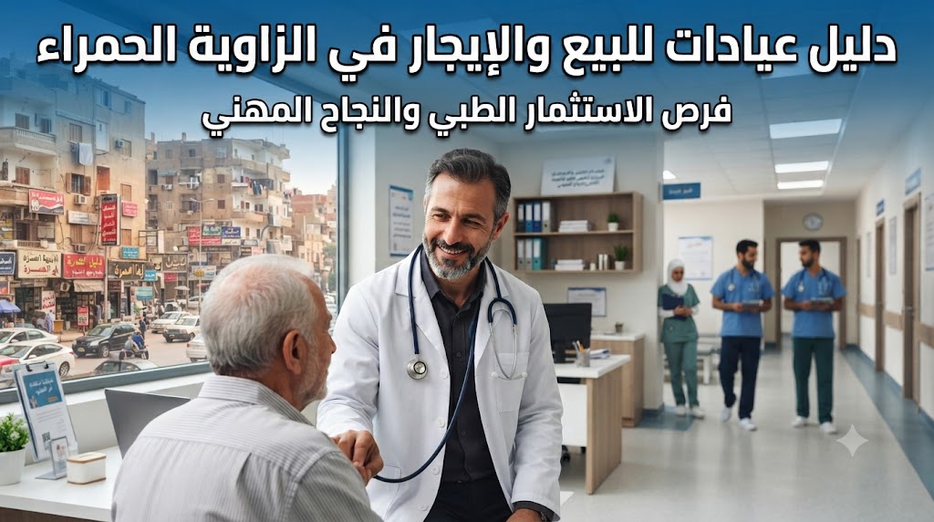 دليل عيادات للبيع والإيجار في الزاوية الحمراء: فرص الاستثمار الطبي والنجاح المهني