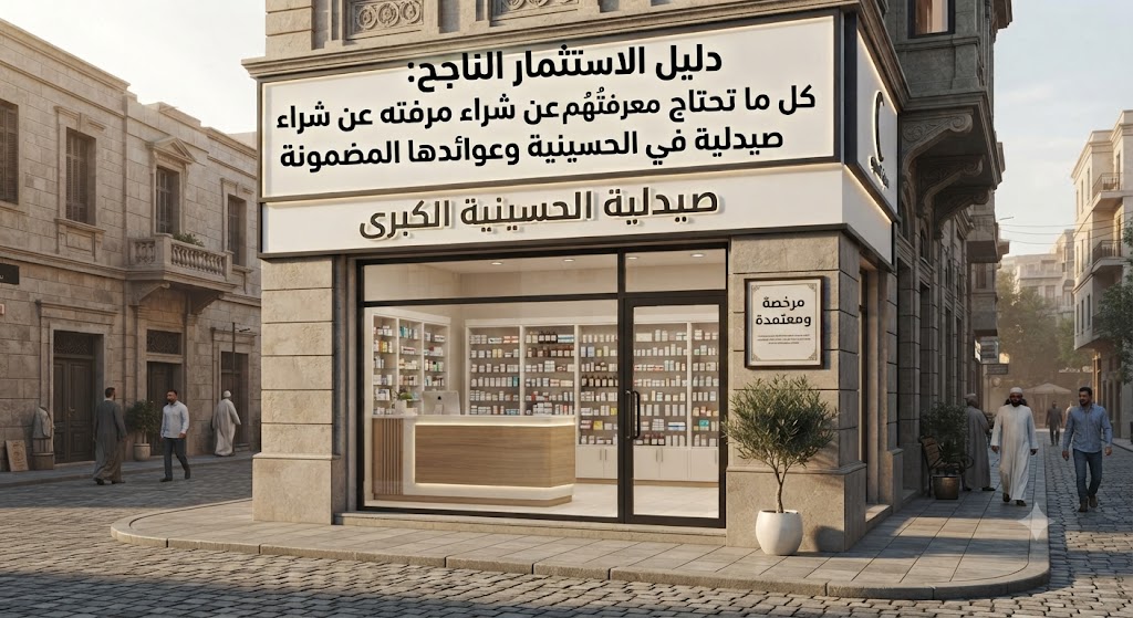 دليل الاستثمار الناجح: كل ما تحتاج معرفته عن شراء صيدلية في الحسينية وعوائدها المضمونة