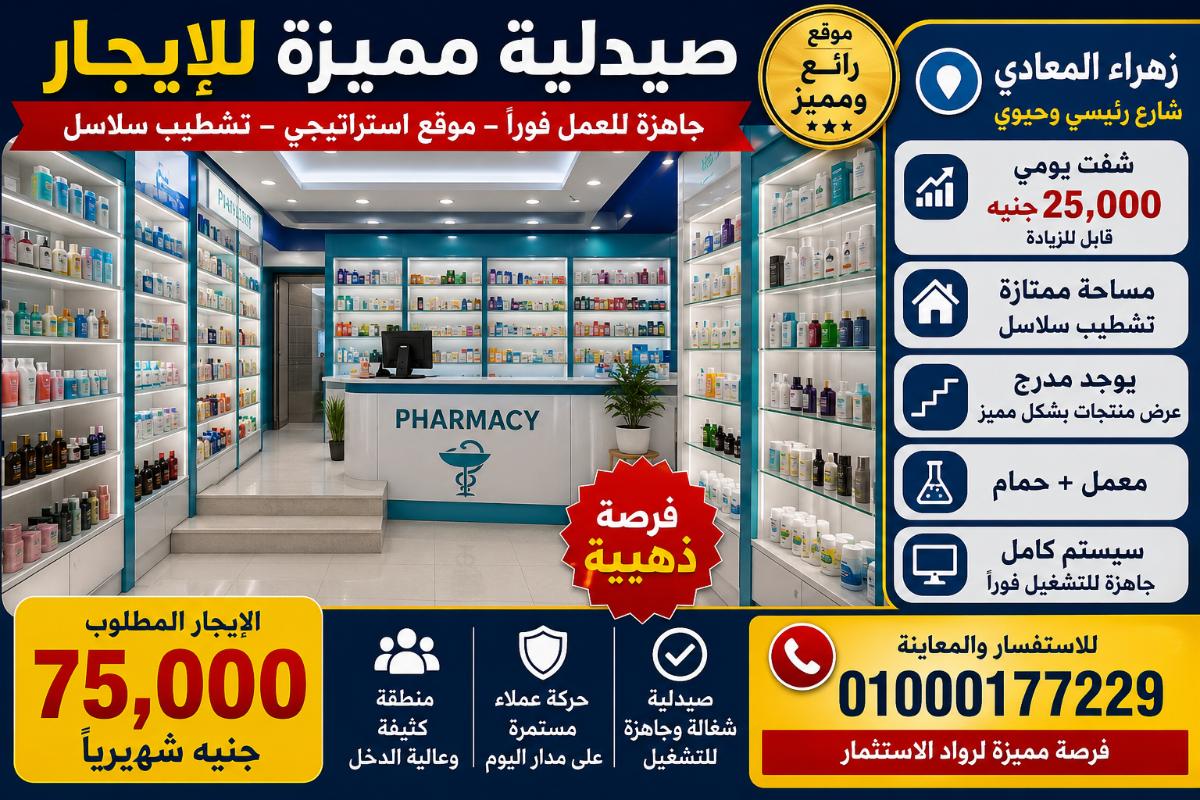 صيدليه ايجار المعادى