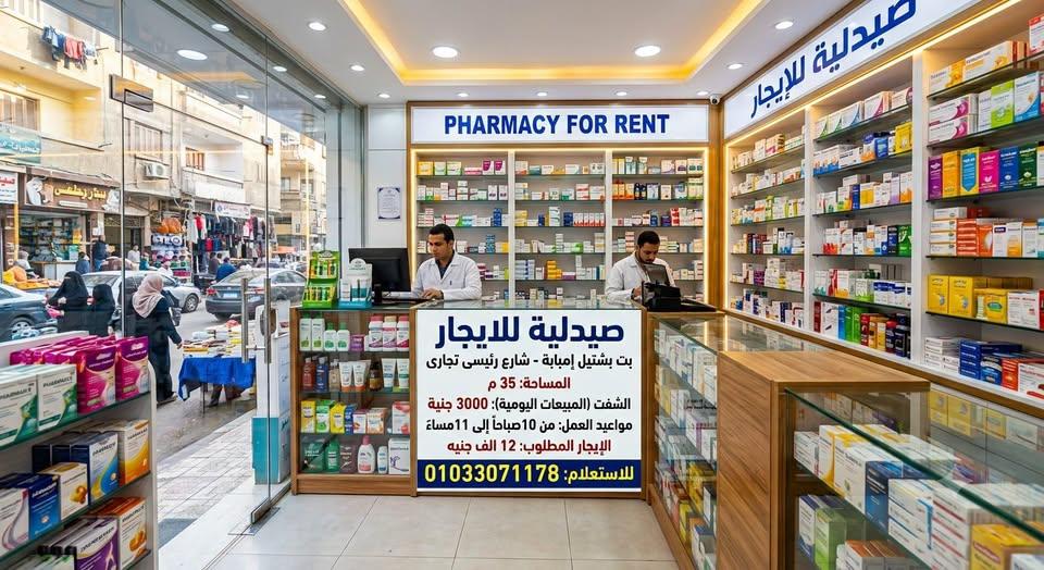 صيدلية للايجار بشتيل  امبابة